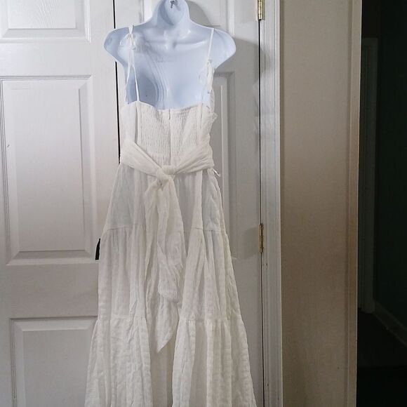 Lulus white crossover tie back sleeveless dress Sz XL NWT - Picture 5 of 11